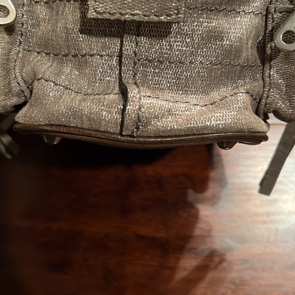 CHLOE Betty Taupe Suede Metallic Silver Overlay - Picture 4 of 17